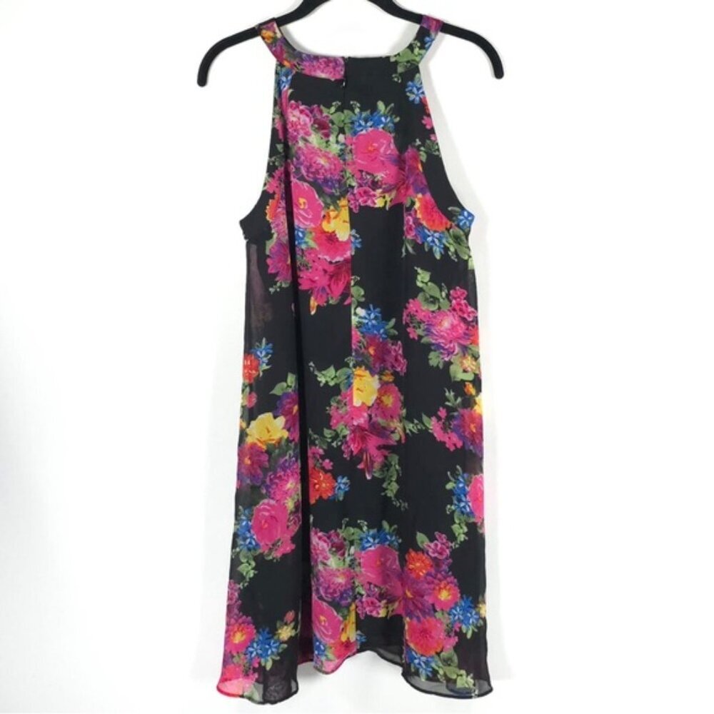 Betsey Johnson Floral Trapeze Swing Sleeveless Dress Lined Size 6 - Picture 4 of 13